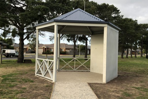 solar shelter lighting at Leopold War Memorial