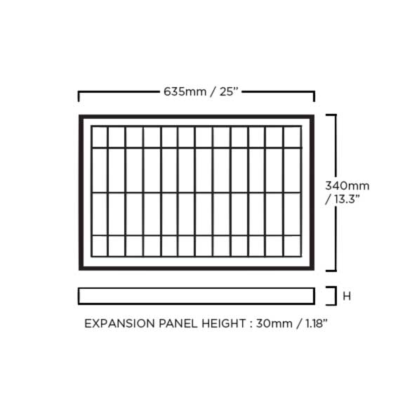 expansion panel dimensions