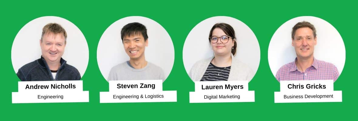 new staff member pictures with names and business area